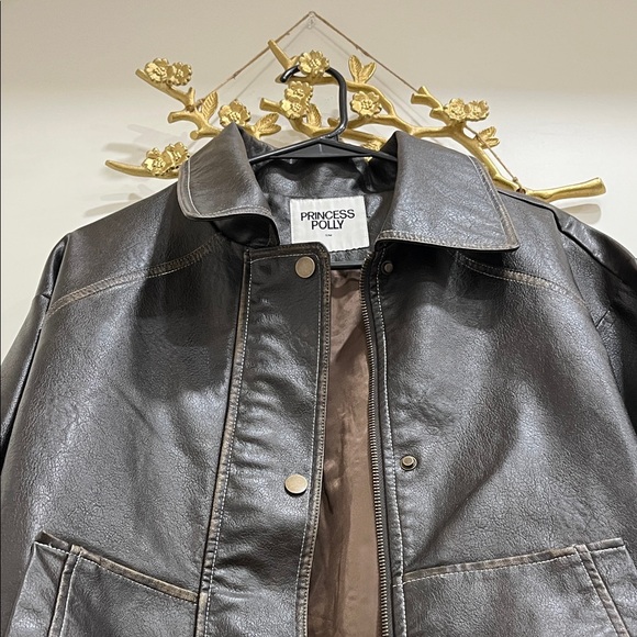 Princess Polly Leather Jacket - Picture 2 of 4